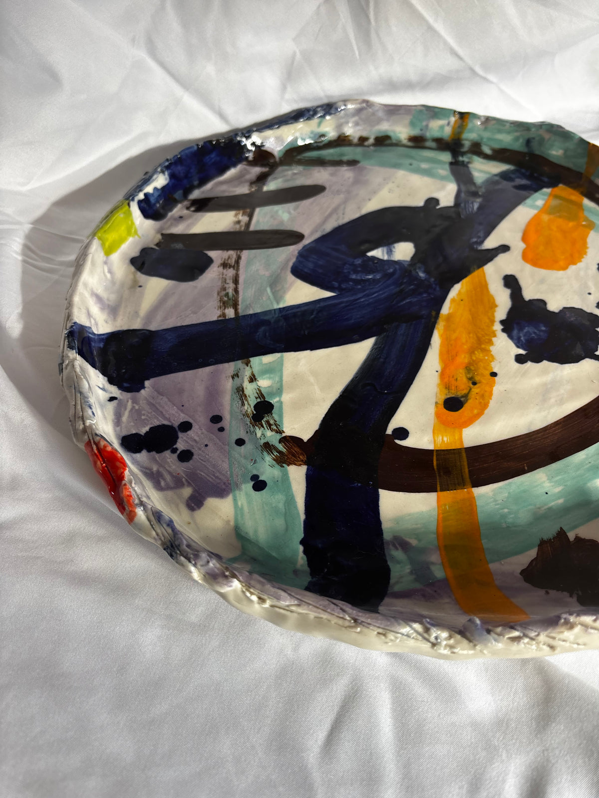 Extra Large Gestural Abstract Platter