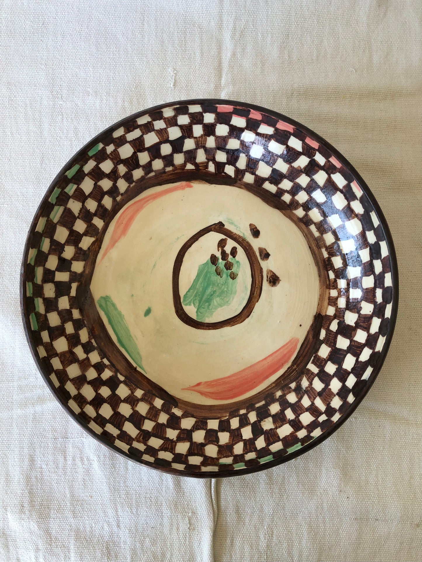 Brown Check Dish