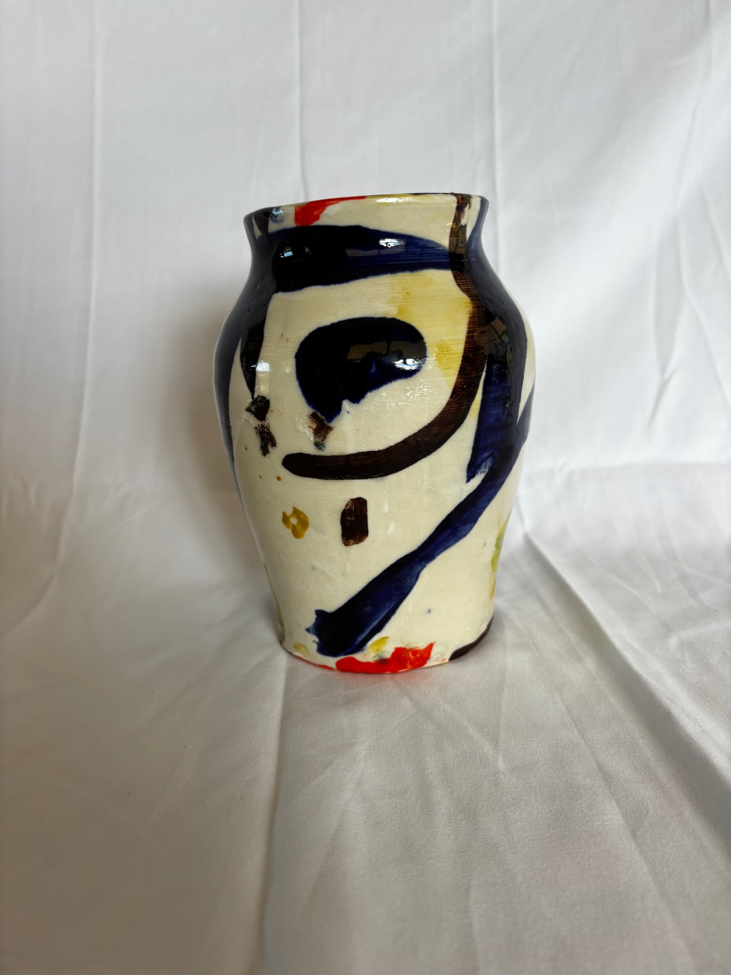 Abstract Vase Cobolt and Brown