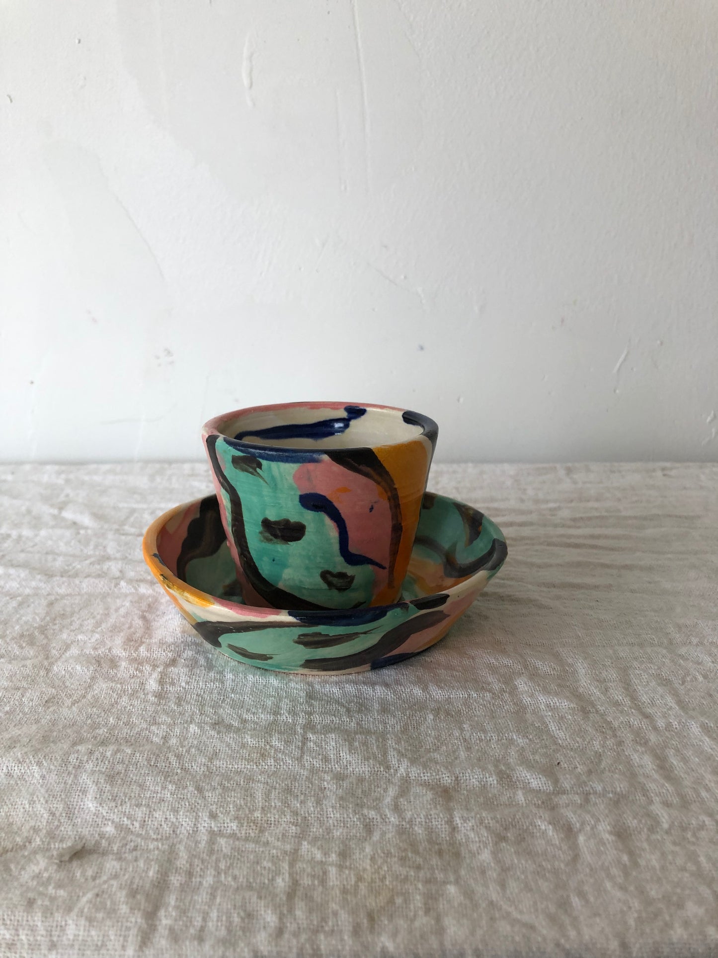 Espresso tumbler and saucer