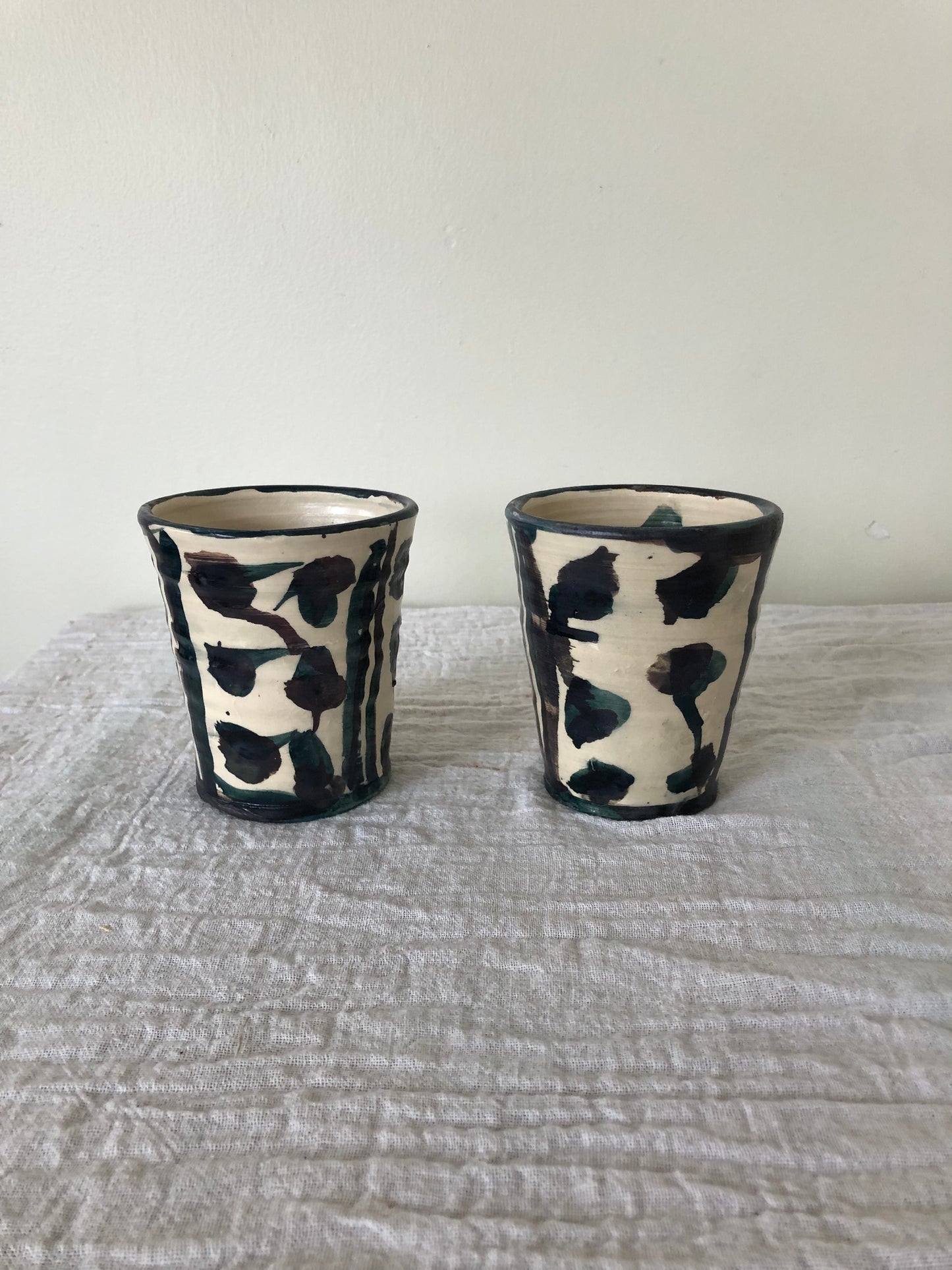 Tall Tumbler in peacock and oxide