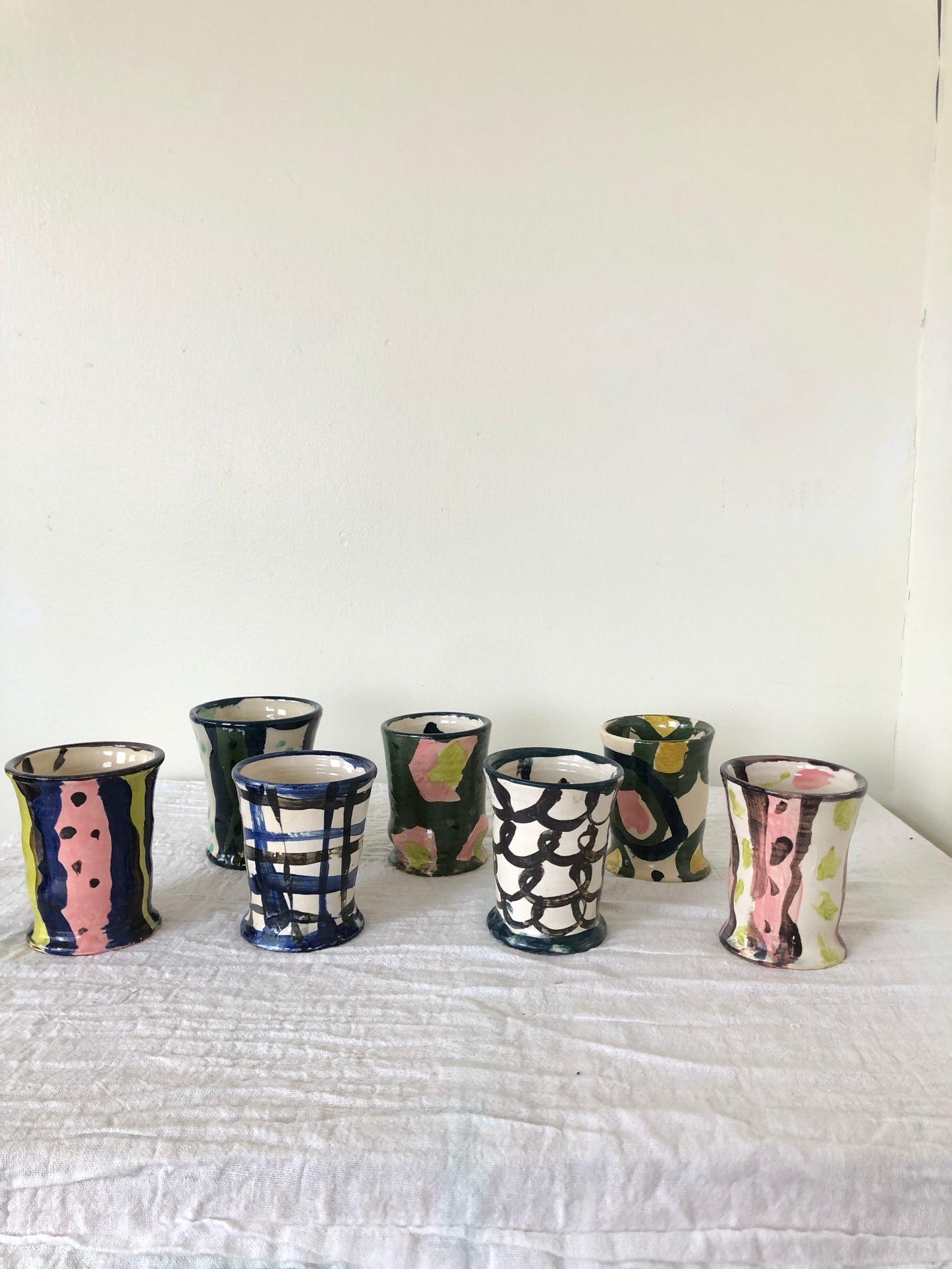 Fancy Tumbler in blue and oxide