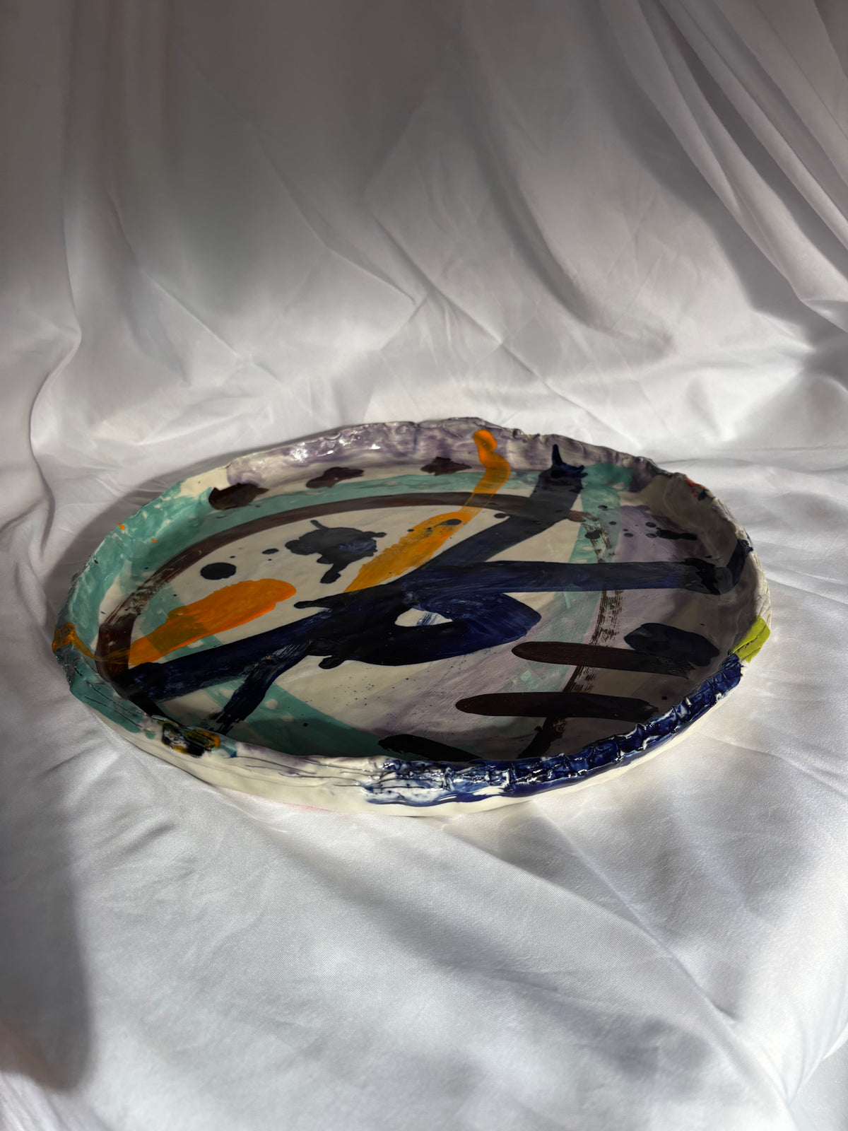 Extra Large Gestural Abstract Platter