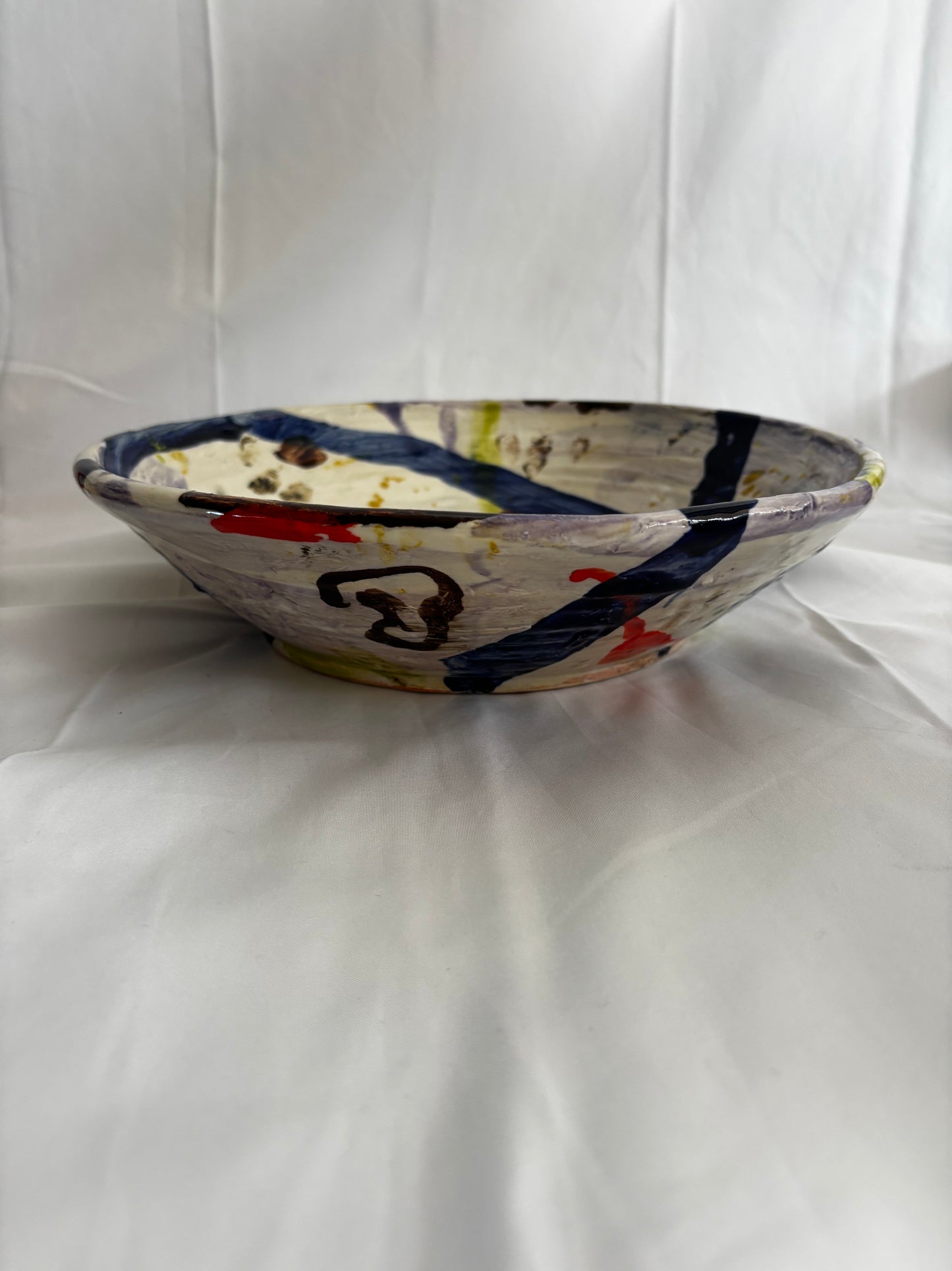 Large abstract vessel w pale purple