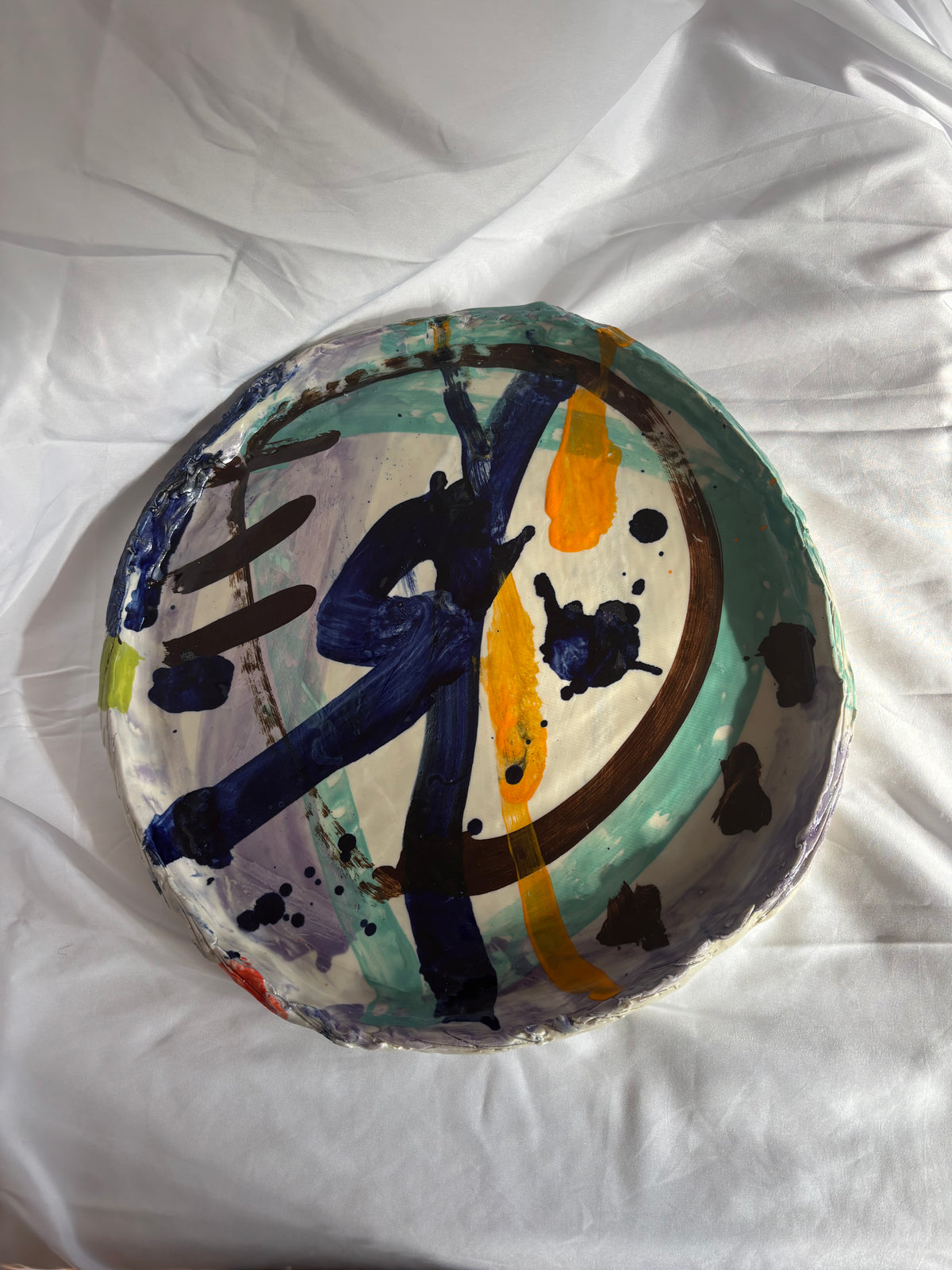 Extra Large Gestural Abstract Platter