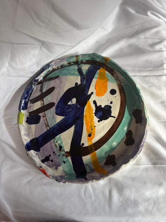 Extra Large Gestural Abstract Platter