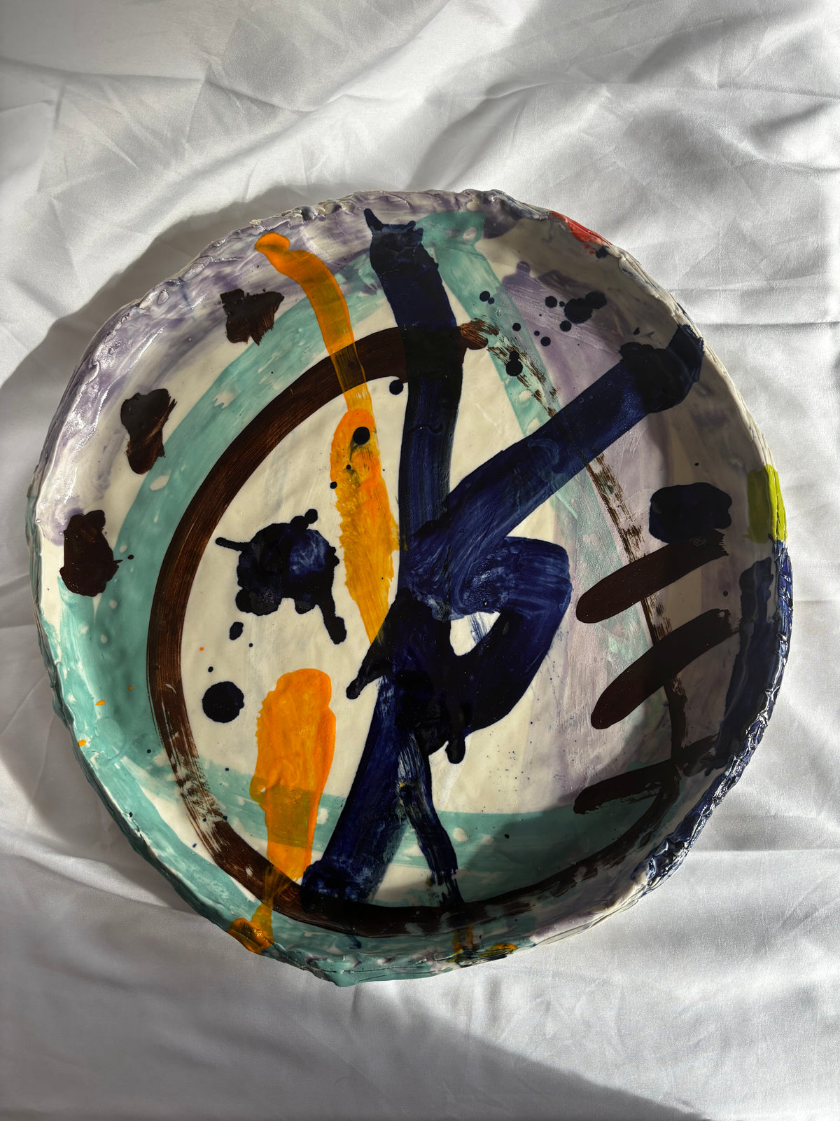 Extra Large Gestural Abstract Platter