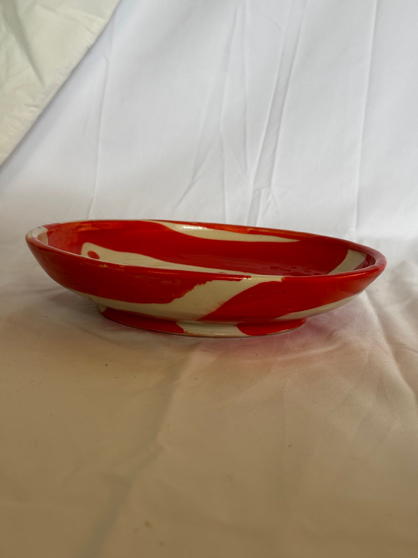 Orange-red Line Plate