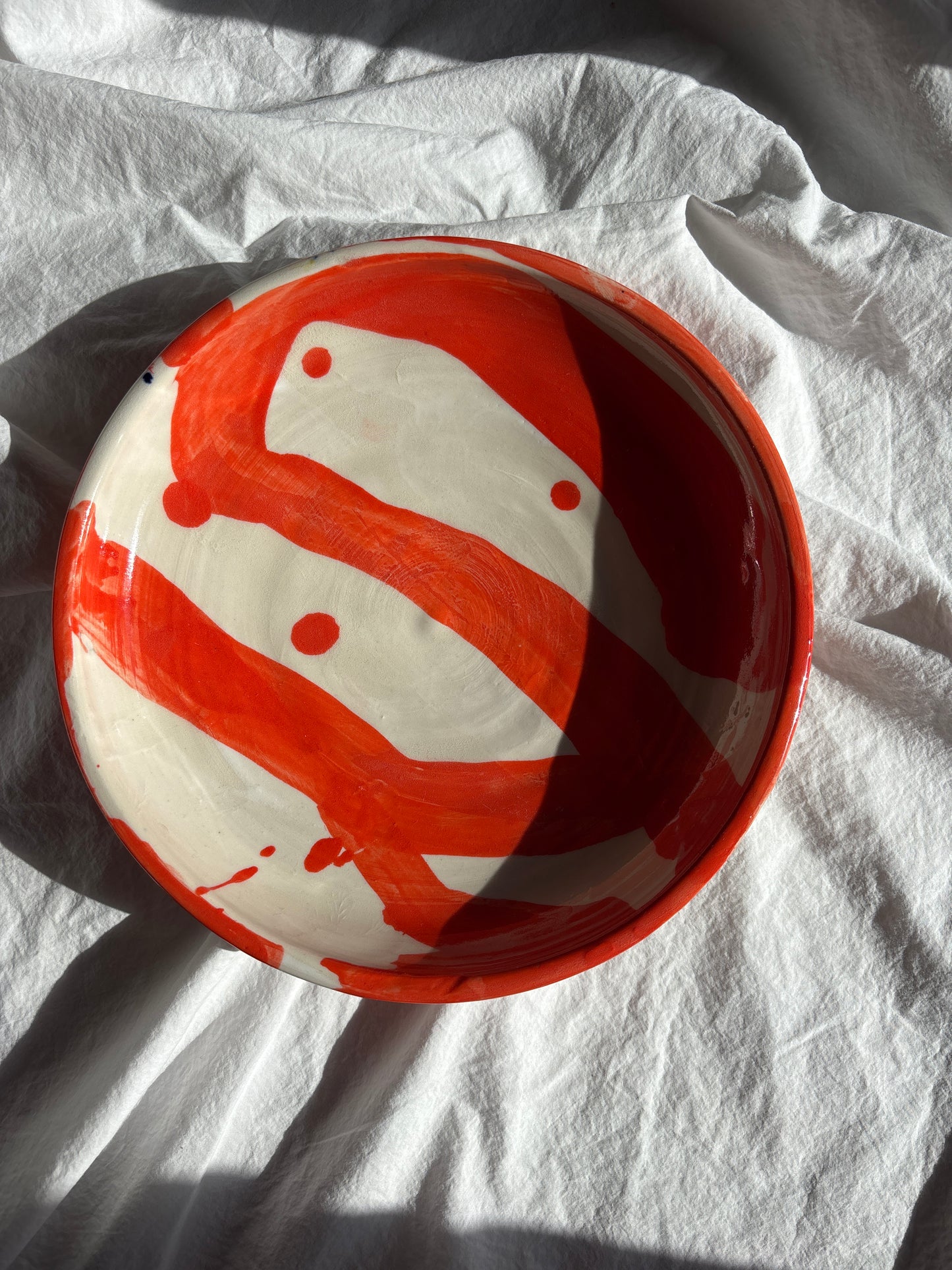 Orange-red Line Plate