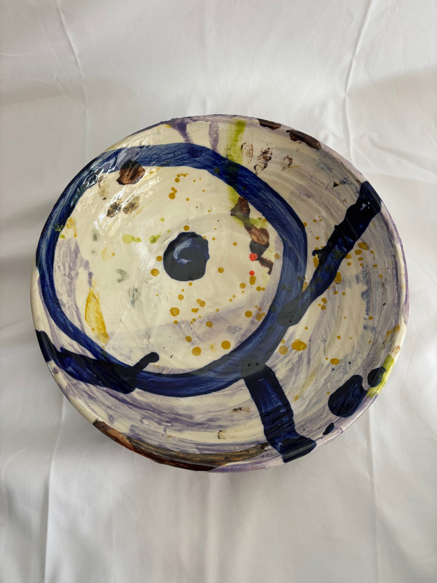 Large abstract vessel w pale purple